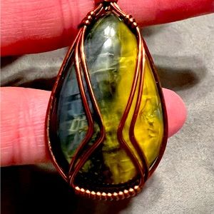 Pietersite stone necklace